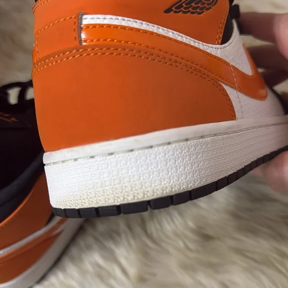Air Jordan Black and Orange Sneakers